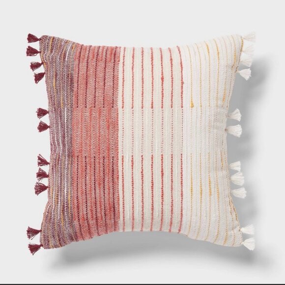 Threshold Woven Linework Decorative 18x18" Pillow - Picture 1 of 12
